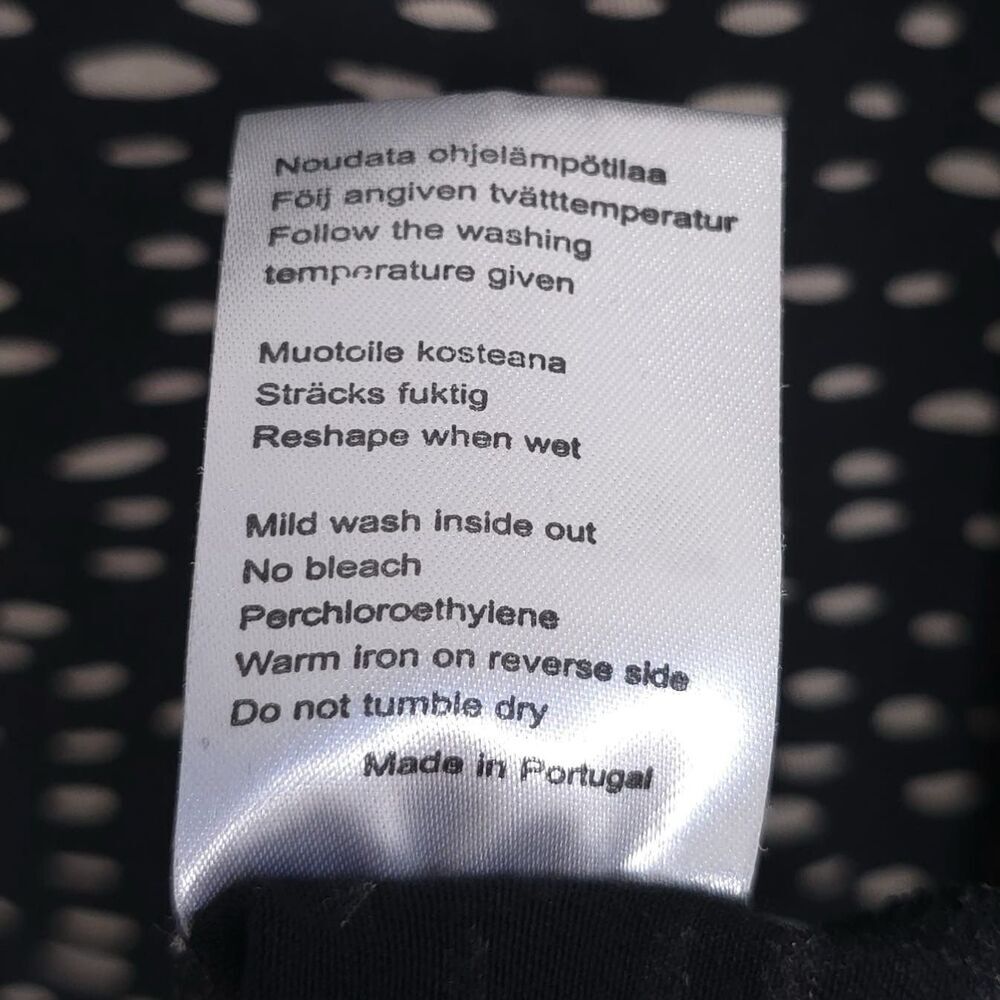 marimekko 113 MUSTA KOTTARAINEN Medium Dress Dots Asymm Pullover Black PORTUGAL - Picture 7 of 7